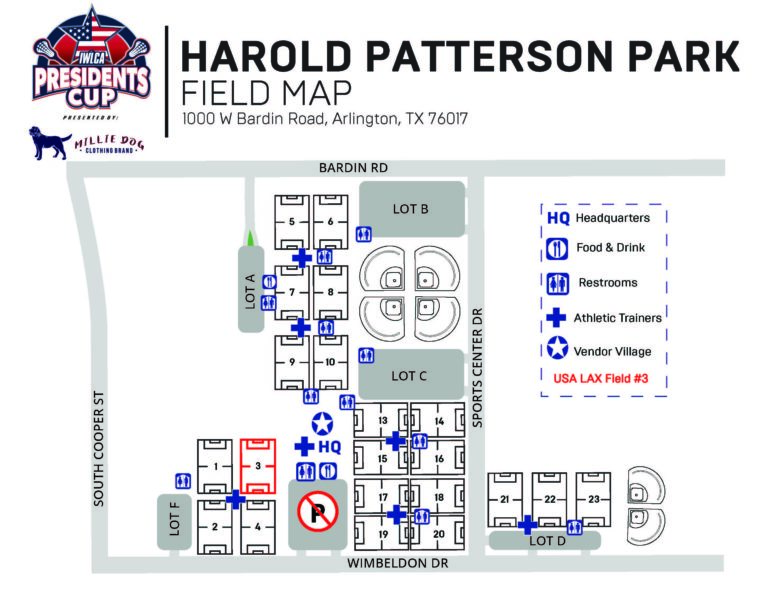 Harold Patterson Field Map Iwlca Presidents Cup - Iwlca